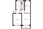 Etagenwohnung Saalfeld (Saale) - 3 Zimmer, 59 m&sup2;, 336&euro; | Angebot:26067537