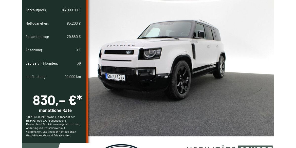 Land Rover Defender 2.500 km 86.499 &euro; Engelskirchen 51766