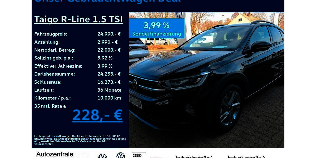 VW Taigo 11.900 km 24.990 &euro; Heiligenroth 56412