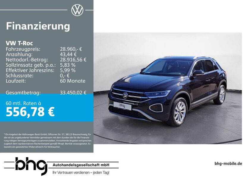 VW T-Roc 30.269 km 28.960 € Metzingen 72555