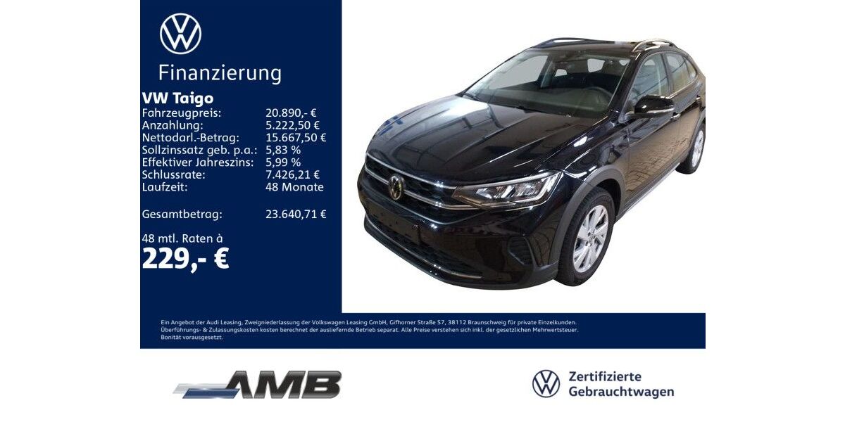 VW Taigo 15.360 km 20.890 € Borna 04552