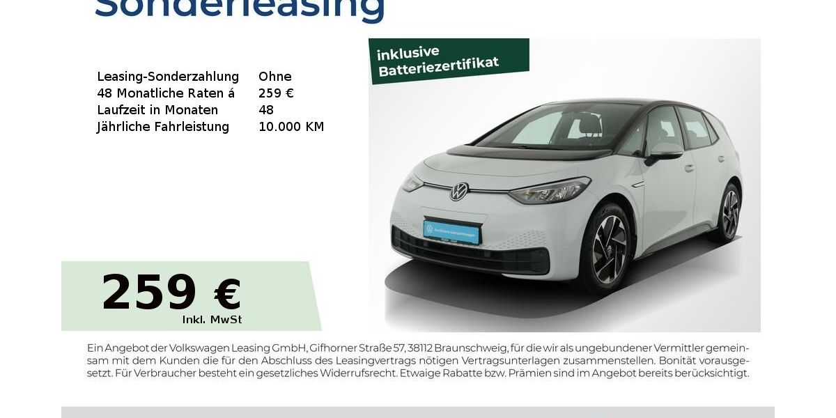 VW ID.3 43.514 km 18.440 &euro; Nürnberg 90411