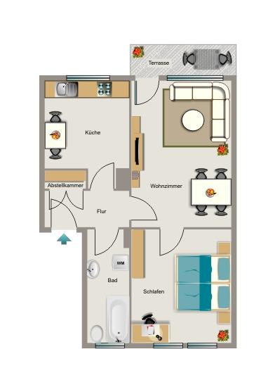 Kleine 2-Zimmer-Wohnung in Marl Hüls für Sie! 2.5 zimmer