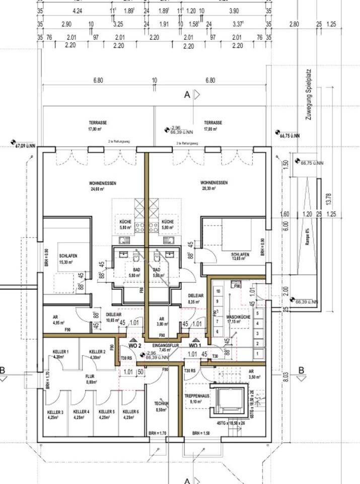 Helle moderne Wohnung mit Terrasse und Garten mit Blick ins Grüne zimmer