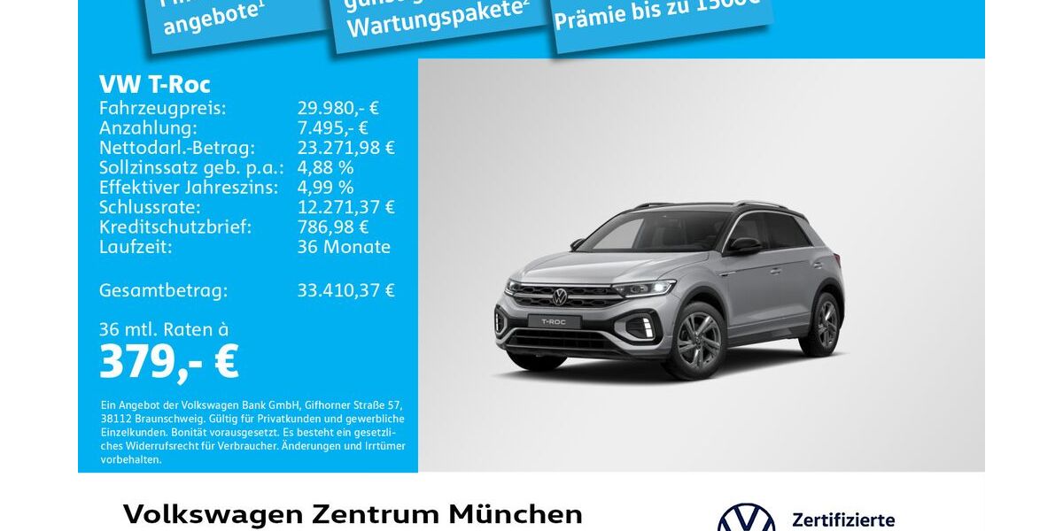 VW T-Roc 14.056 km 29.980 &euro; München 80687