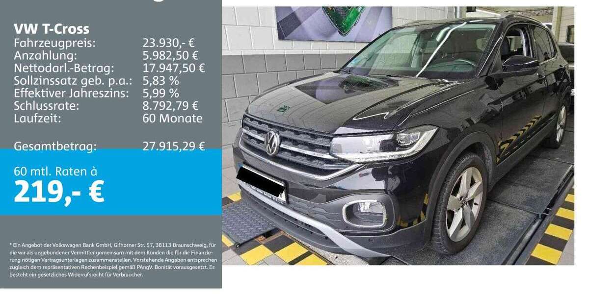 VW T-Cross 34.925 km 23.930 &euro; Mössingen 72116