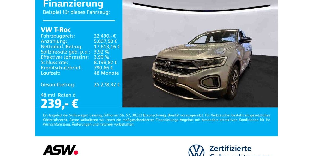 VW T-Roc 62.500 km 22.430 &euro; Sinsheim 74889