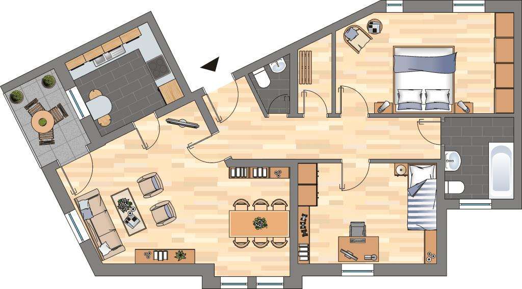 Etagenwohnung Bad Neuenahr-Ahrweiler Ahrweiler - 3 Zimmer, 78 m&sup2;, 604&euro; | Angebot:26995523