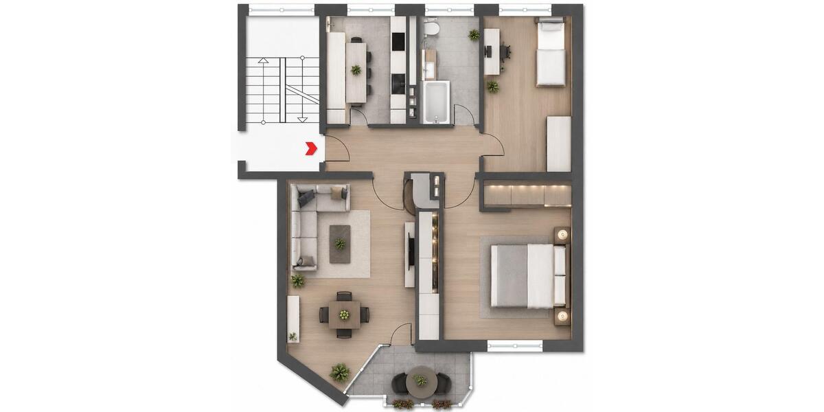 Etagenwohnung Salzgitter - 3 Zimmer, 66 m&sup2;, 115.000&euro; | Angebot:26851306