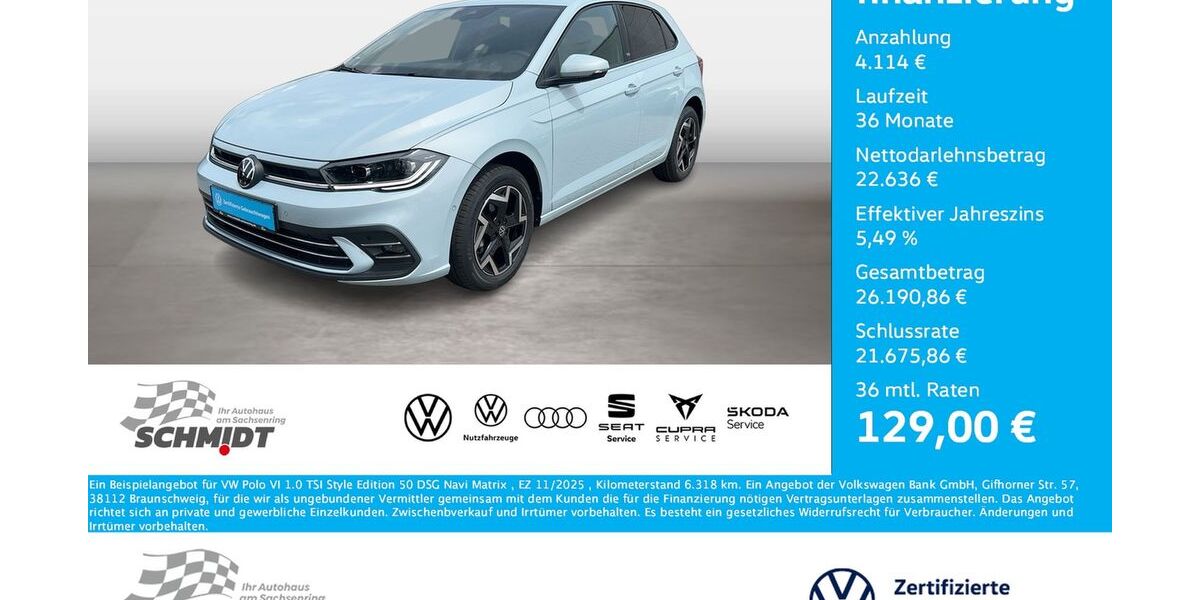 VW Polo 6.318 km 26.750 &euro; Bernsdorf 09337