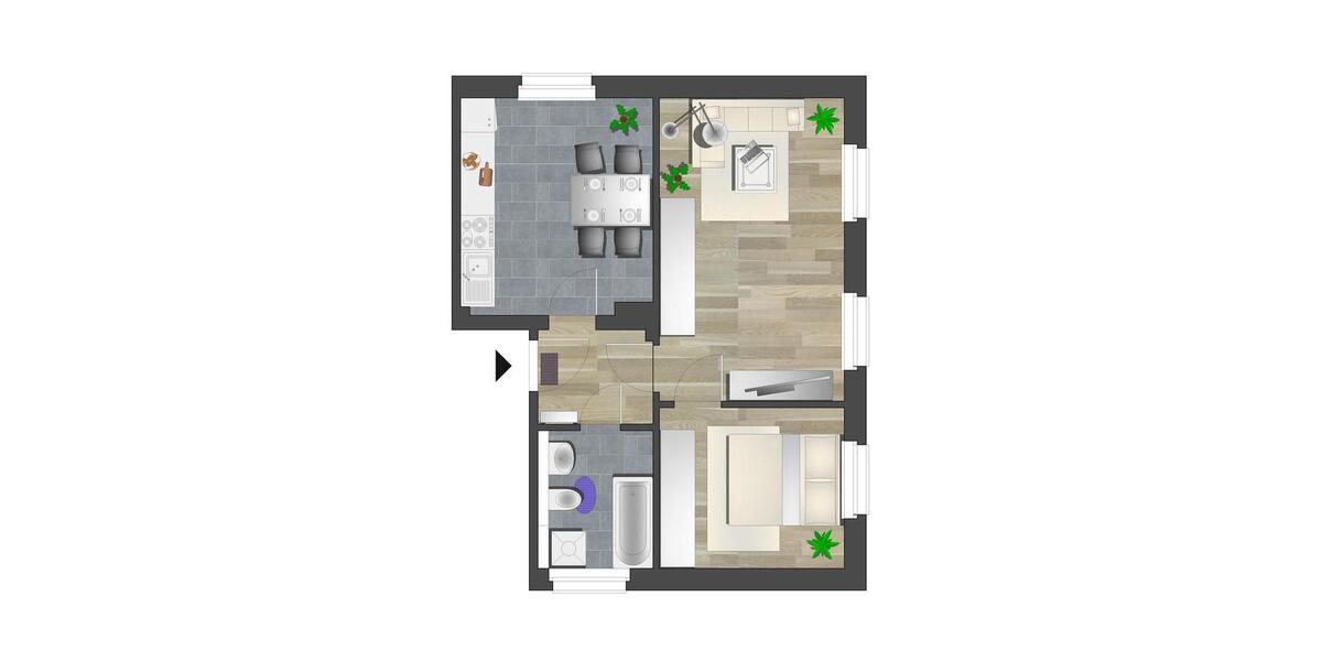 Erdgeschoßwohnung Chemnitz Altendorf - 2 Zimmer, 47 m&sup2;, 285&euro; | Angebot:25519103