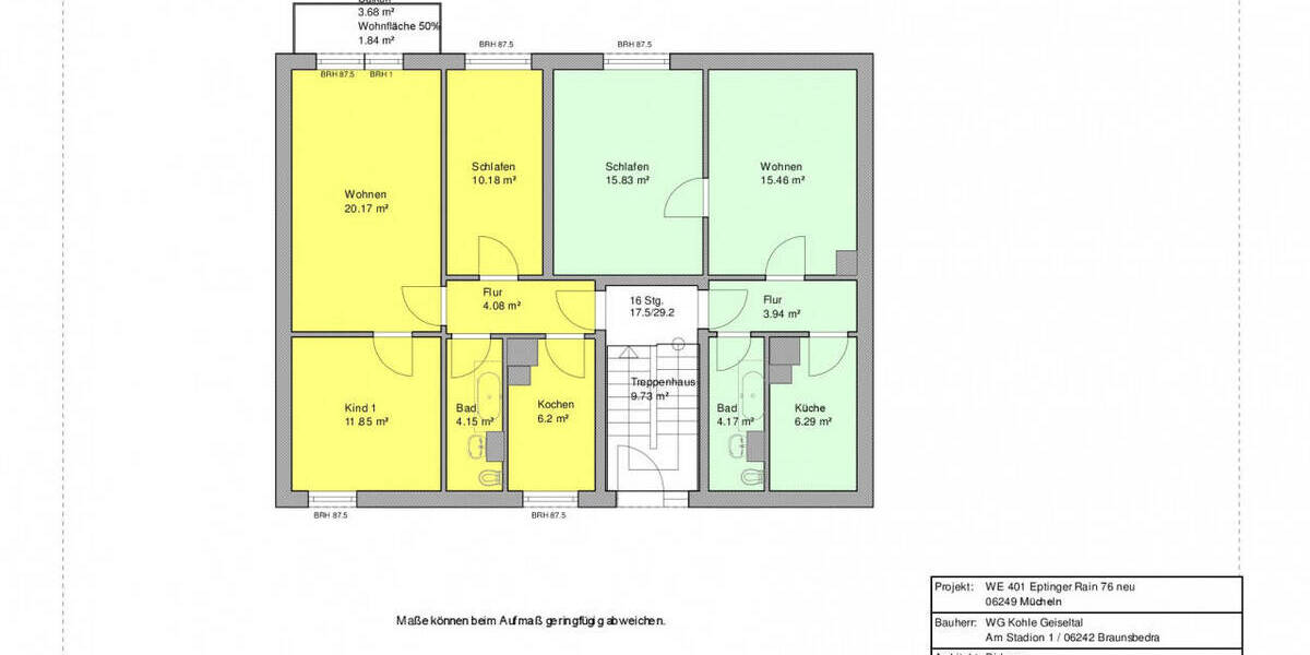 Etagenwohnung Mücheln Neu Biendorf - 2 Zimmer, 48 m&sup2;, 312&euro; | Angebot:23987595
