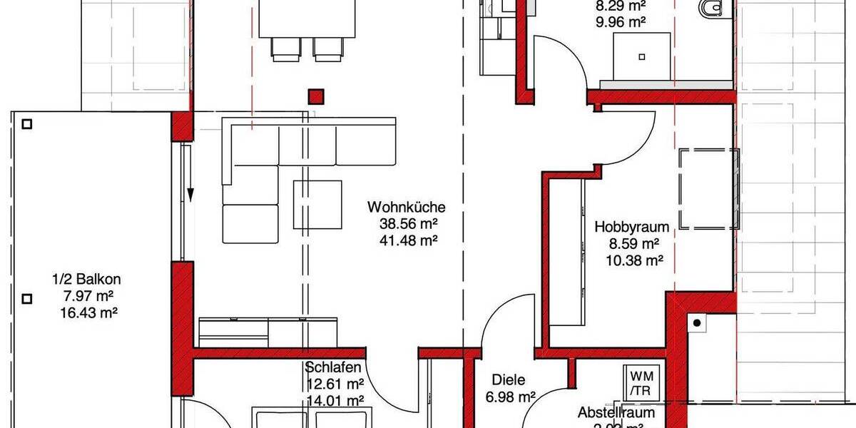 Etagenwohnung Landshut West - 2 Zimmer, 82 m&sup2;, 1.020&euro; | Angebot:26779627