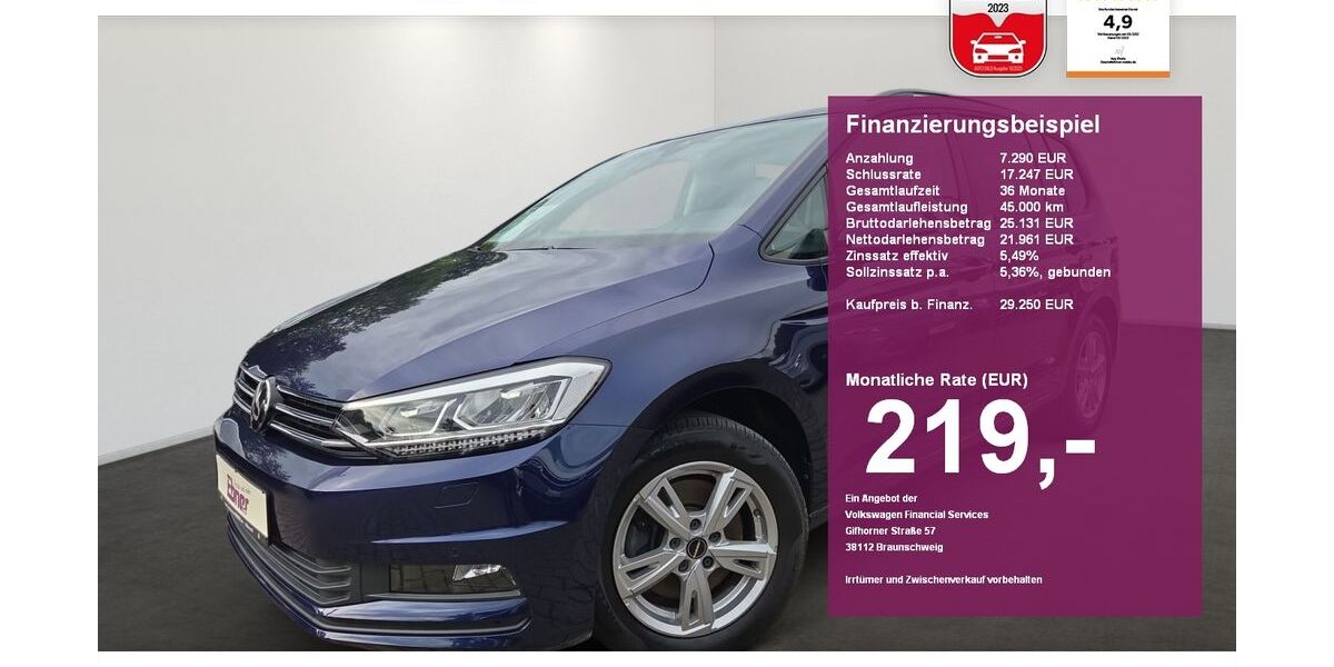 VW Touran 36.100 km 28.800 &euro; Albbruck 79774
