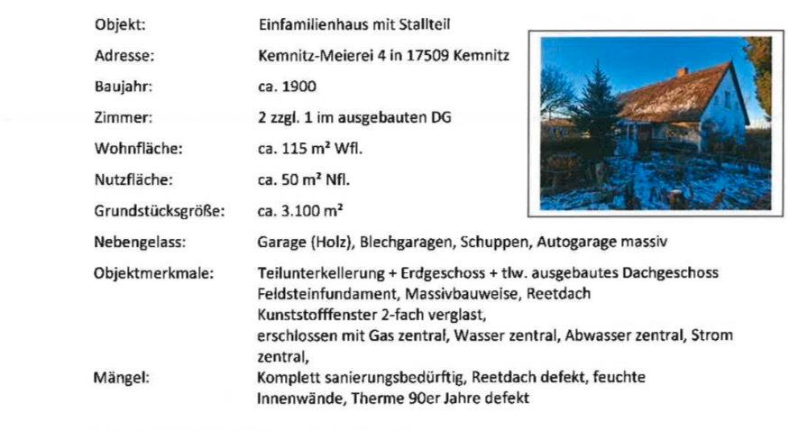 Einfamilienhaus Lubmin - 3 Zimmer, 115 m&sup2;, 255.000&euro; | Angebot:27018337