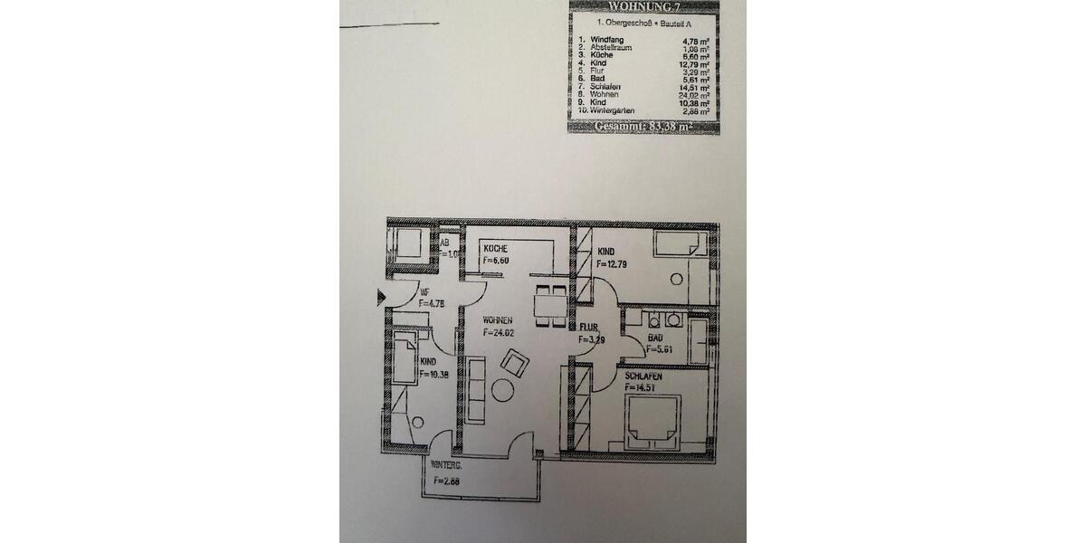 Etagenwohnung Altötting - 4 Zimmer, 83 m&sup2;, 356.000&euro; | Angebot:26845519