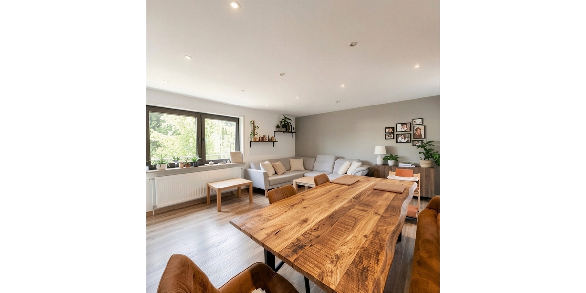 Modernisiertes Raumwunder: 130 m² Etagenwohnung mit 2 Balkonen und Garten - Etagenwohnung Otterberg | Angebot:27130943