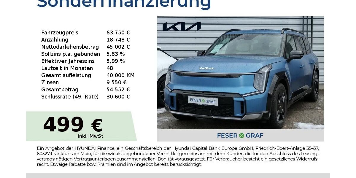 Kia EV9 14.999 km 63.750 &euro; Roth 91154