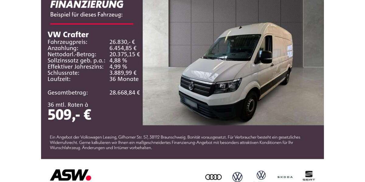 VW Crafter 16.300 km 26.830 &euro; Neckarsulm 74172