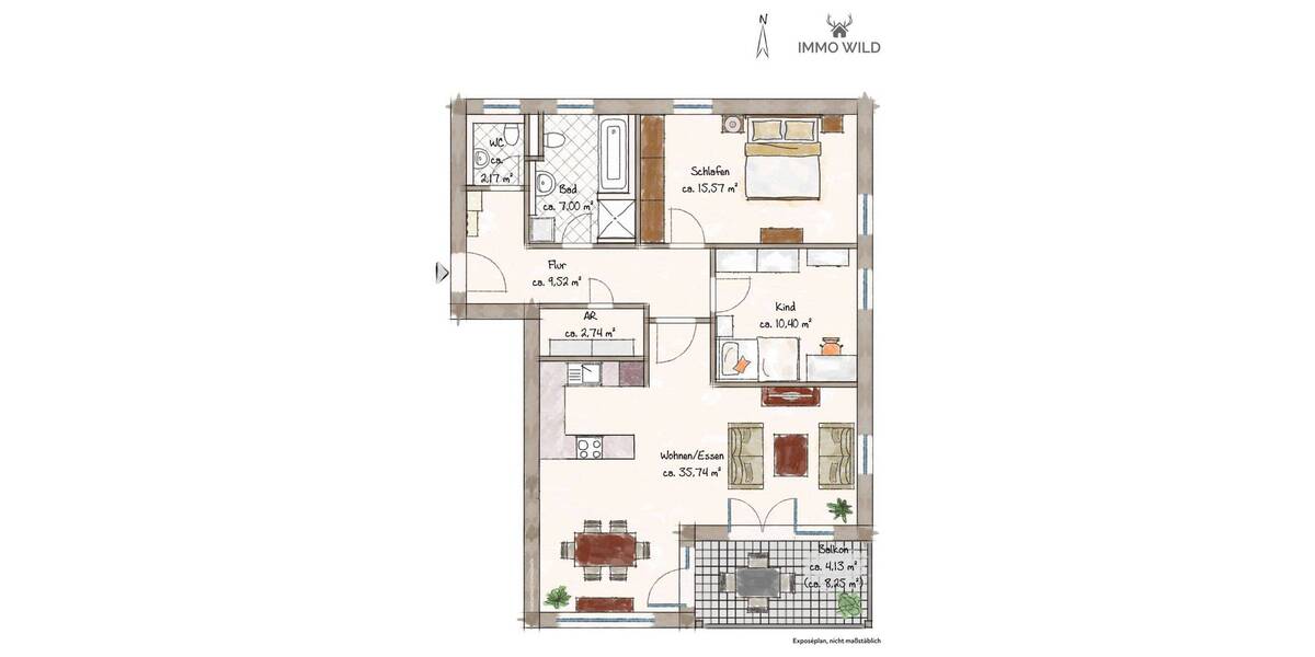Etagenwohnung Schongau - 3 Zimmer, 87 m&sup2;, 469.000&euro; | Angebot:26434014