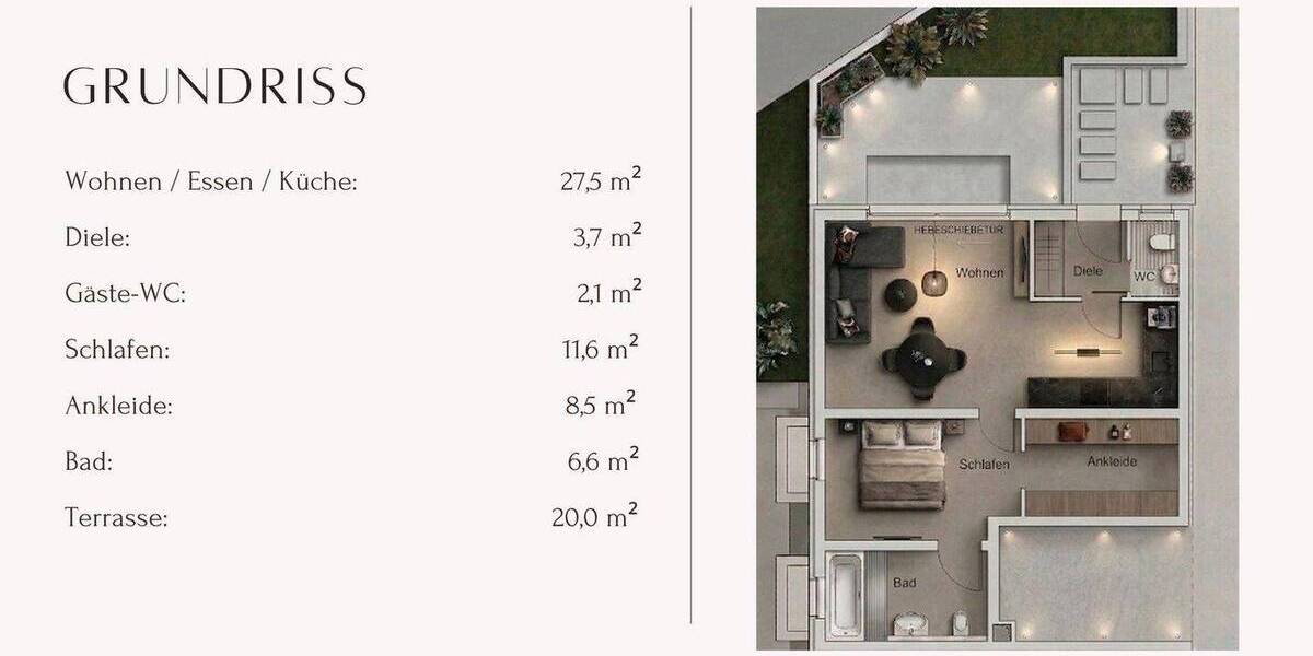Etagenwohnung Landshut Berg - 2 Zimmer, 65 m&sup2;, 1.300&euro; | Angebot:26871138