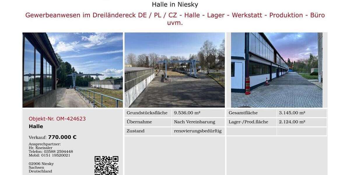 Gewerbeobjekt Niesky - 770.000&euro; | Angebot:24758656