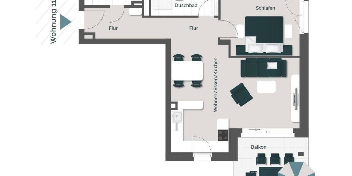 Etagenwohnung Bad Säckingen - 2 Zimmer, 64 m&sup2;, 369.000&euro; | Angebot:25996464