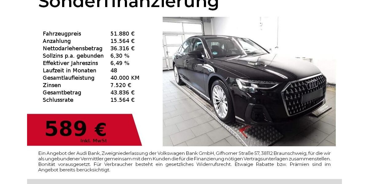 Audi A8 55.300 km 51.880 &euro; Nürnberg 90411