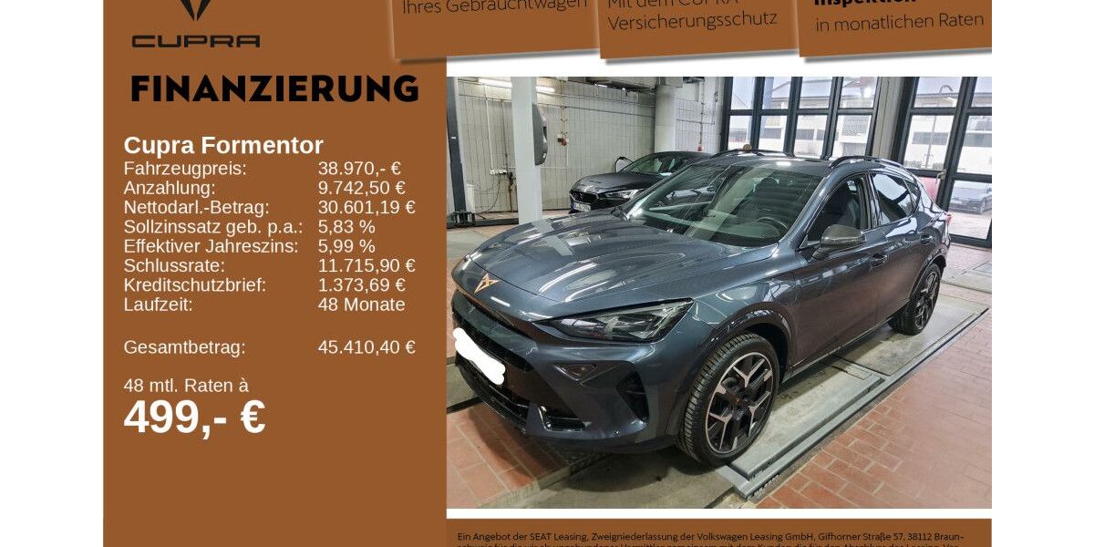 Cupra Formentor 16.466 km 38.970 &euro; Neu-Ulm 89231