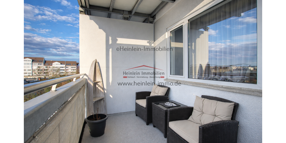 3 ZKBB* Fernsicht* 2xBalkon Süd & Ost* frei nach Vereinb.* Aufzug* Fernsicht* 2xStellplatz* Offenbach - Etagenwohnung Offenbach Hafen | Angebot:26882919