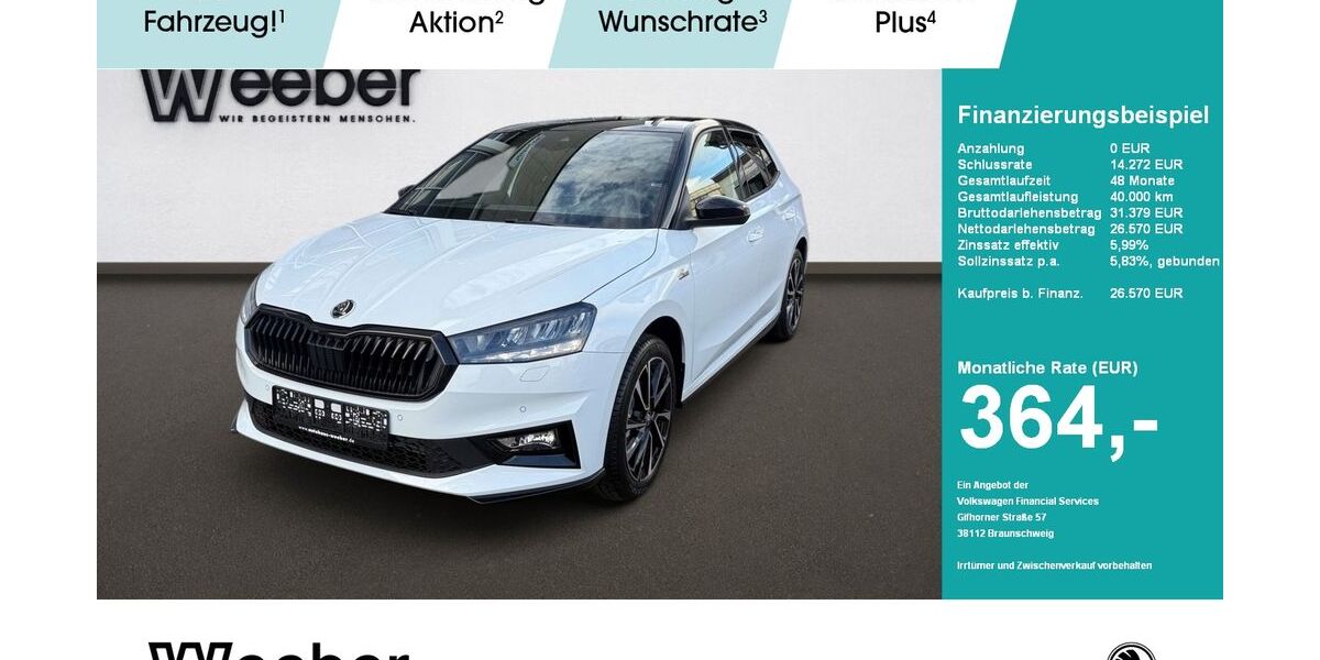 Skoda Fabia 1.990 km 26.180 &euro; Weil der Stadt 71263