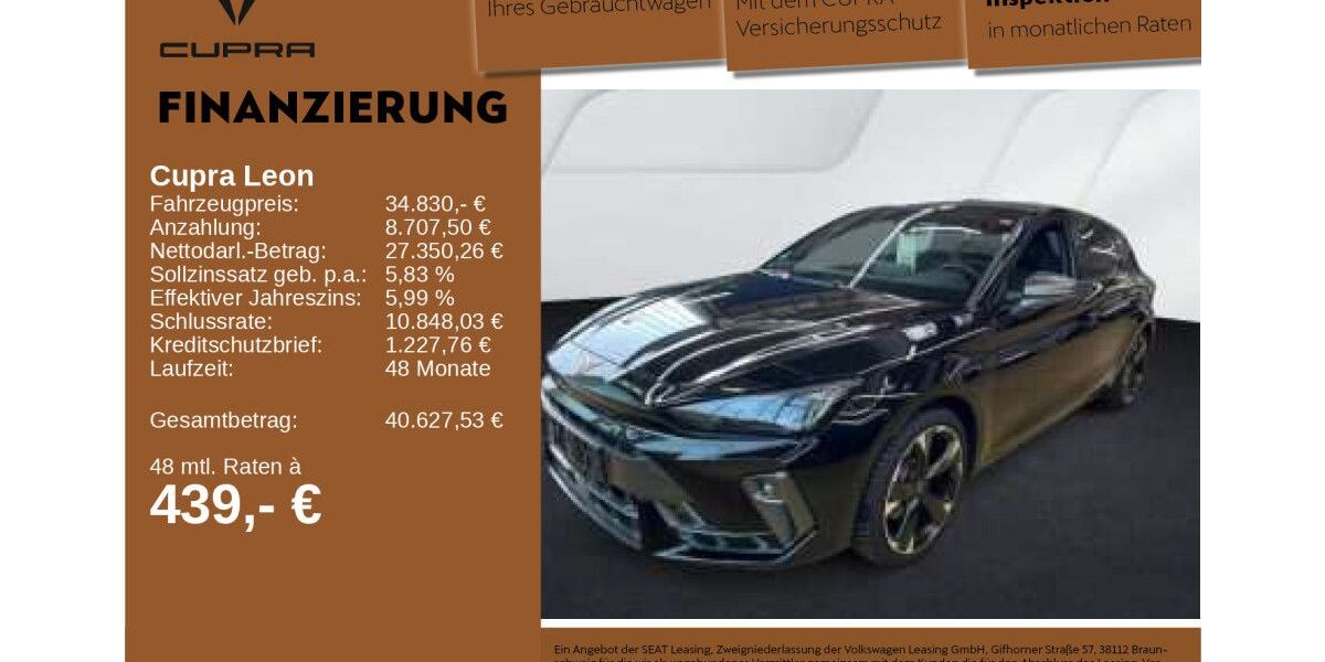 Cupra Leon 6.935 km 34.830 &euro; Neu-Ulm 89231