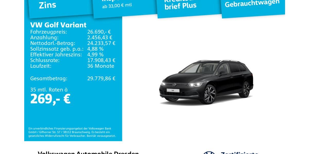 VW Golf 32.261 km 26.490 &euro; Dresden 01169