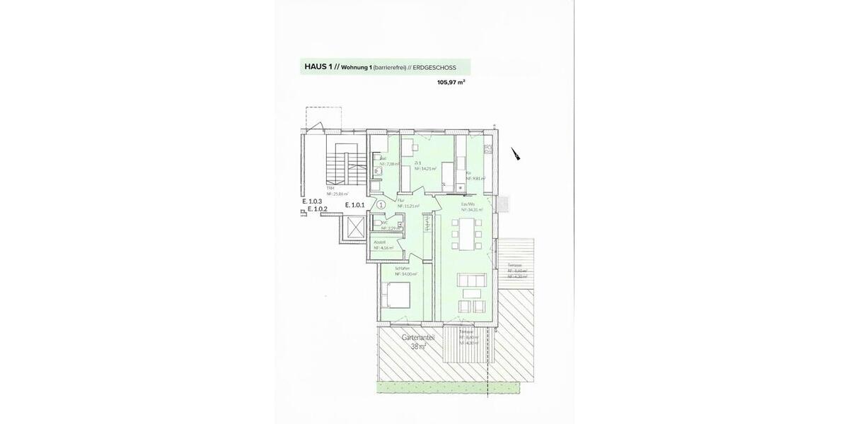 Dachgeschoßwohnung Bad Füssing - 3 Zimmer, 97 m&sup2;, 1.650&euro; | Angebot:22240011