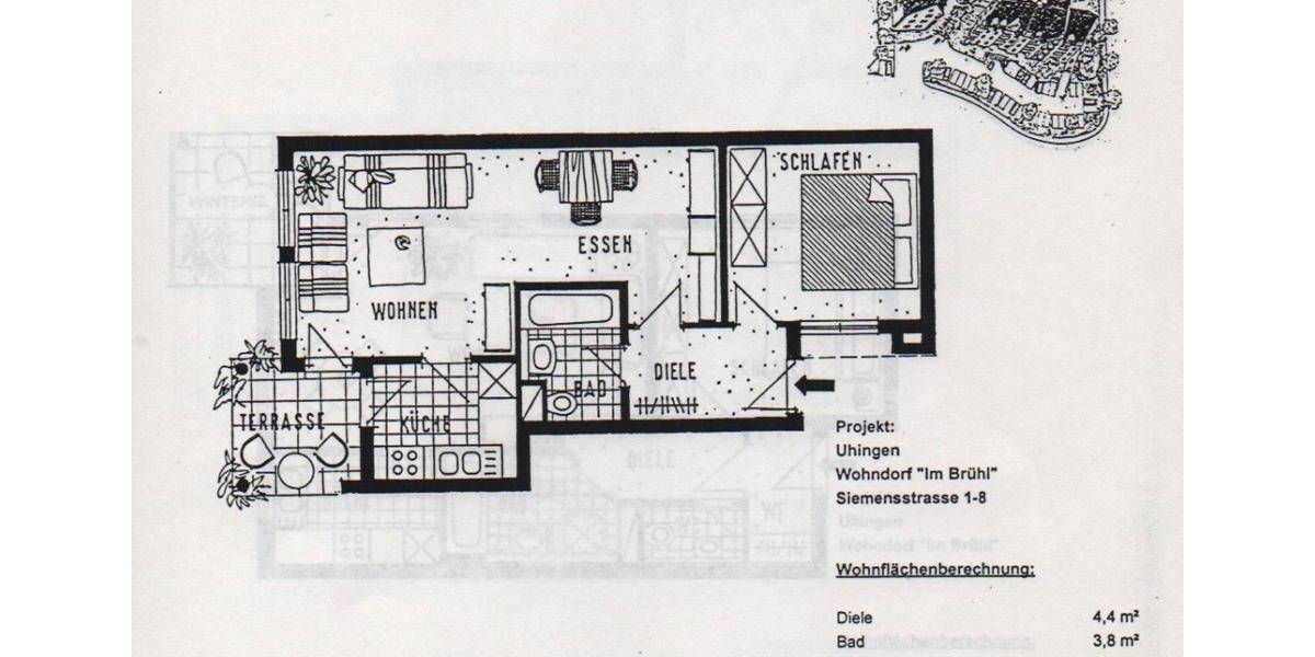 Etagenwohnung Uhingen - 2.5 Zimmer, 52 m&sup2;, 198.000&euro; | Angebot:26635675