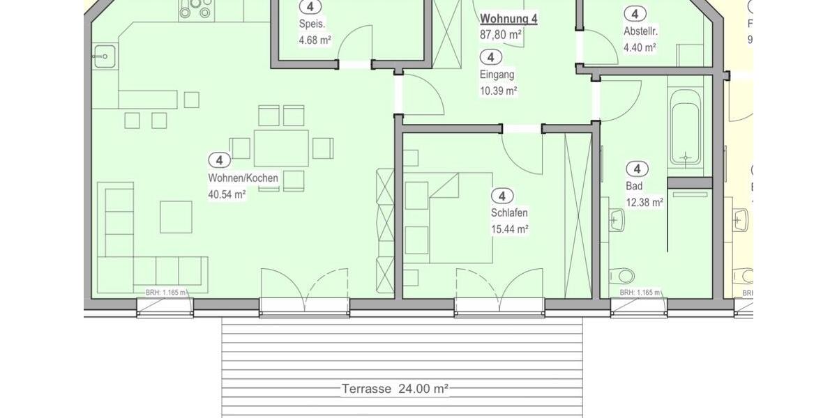 Erdgeschoßwohnung Muldestausee - 2 Zimmer, 88 m&sup2;, 970&euro; | Angebot:24830861
