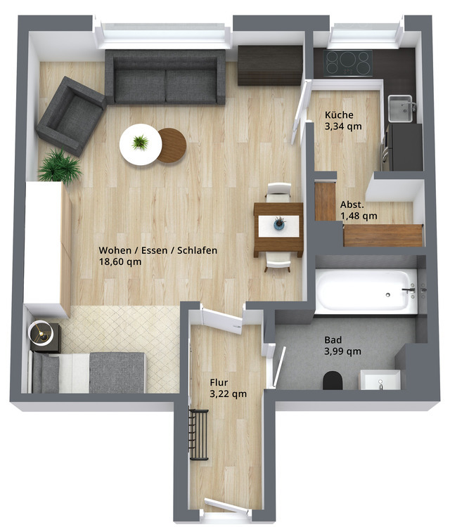 Wohnung zum Kaufen in München 333.300 € 31 m²