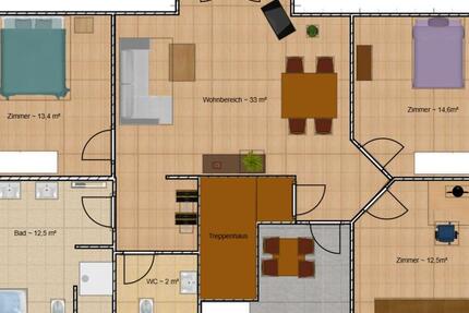 Wohnung Niebüll - 4 Zimmer, 104 m&sup2;, 1.040&euro; | Angebot:25483780