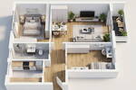 Etagenwohnung Zwenkau - 3 Zimmer, 60 m&sup2;, 144.800&euro; | Angebot:26583858
