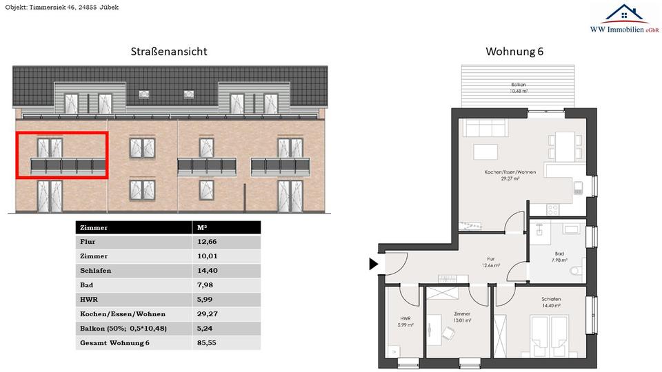 Etagenwohnung Jübek - 13&euro; | Angebot:26412593