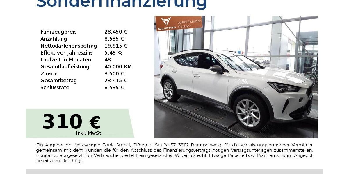 Cupra Formentor 33.750 km 28.450 &euro; Nürnberg 90441