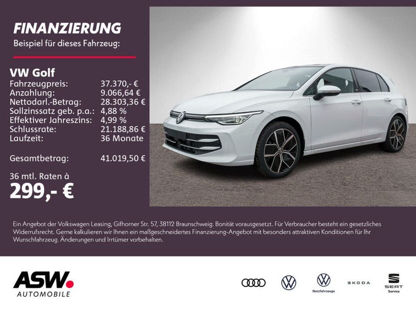 VW Golf 4.900 km 37.370 € Weinsberg 74189