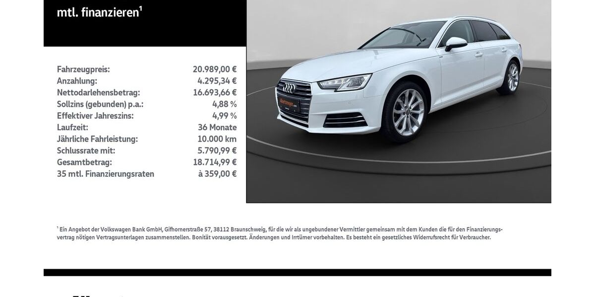 Audi A4 99.862 km 20.989 &euro; Leinefelde-Worbis/DE 37327