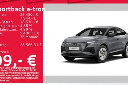 Audi Q4 e-tron 29.800 km 26.480 &euro; München 81825