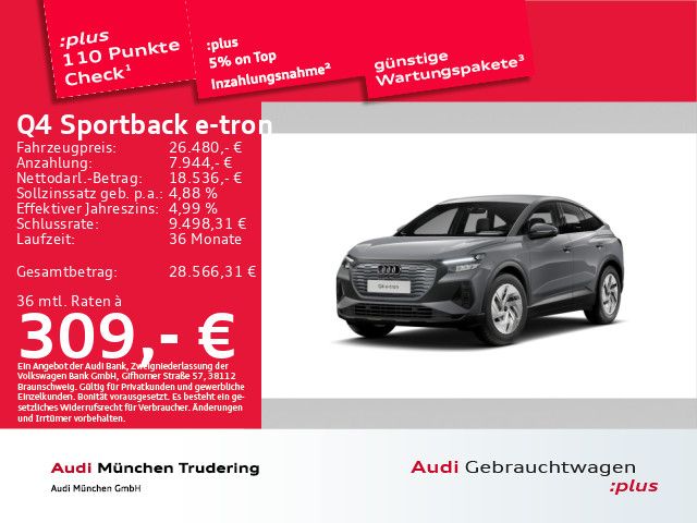 Audi Q4 e-tron 29.800 km 26.480 &euro; München 81825
