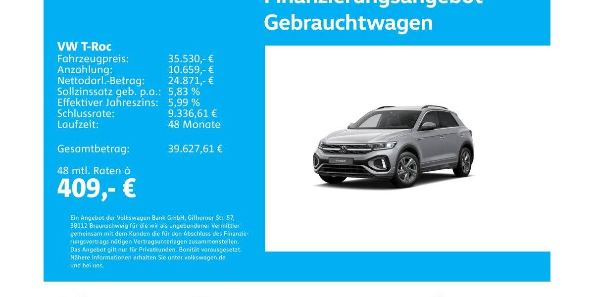 VW T-Roc 20.885 km 35.530 &euro; Stuttgart-Feuerbach 70469