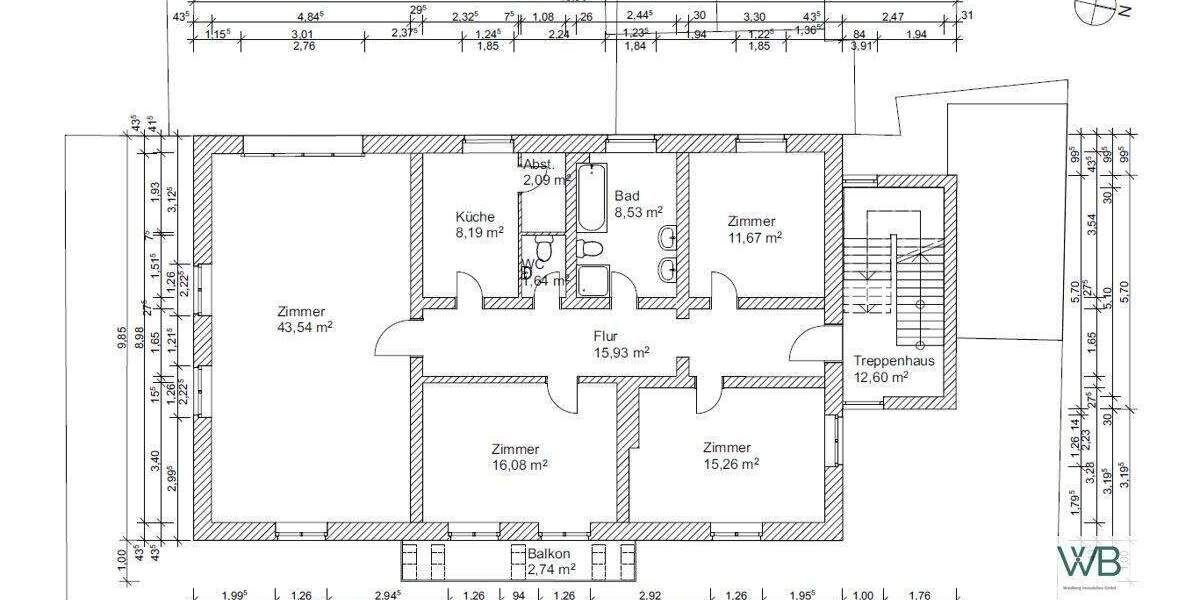 Etagenwohnung Braunschweig Innenstadt - 5 Zimmer, 125 m&sup2;, 625.650&euro; | Angebot:25673503