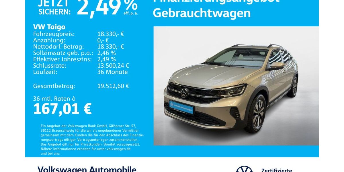 VW Taigo 16.193 km 17.830 &euro; Stuttgart-Feuerbach 70469