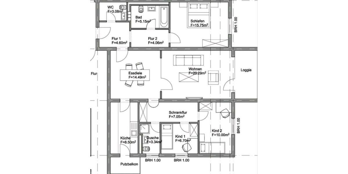 Etagenwohnung Landstuhl - 4 Zimmer, 107 m&sup2;, 145.000&euro; | Angebot:27236792