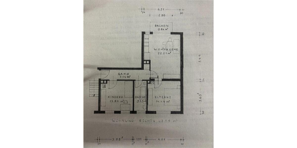 Etagenwohnung Schwandorf - 3 Zimmer, 63 m&sup2;, 169.000&euro; | Angebot:26452642